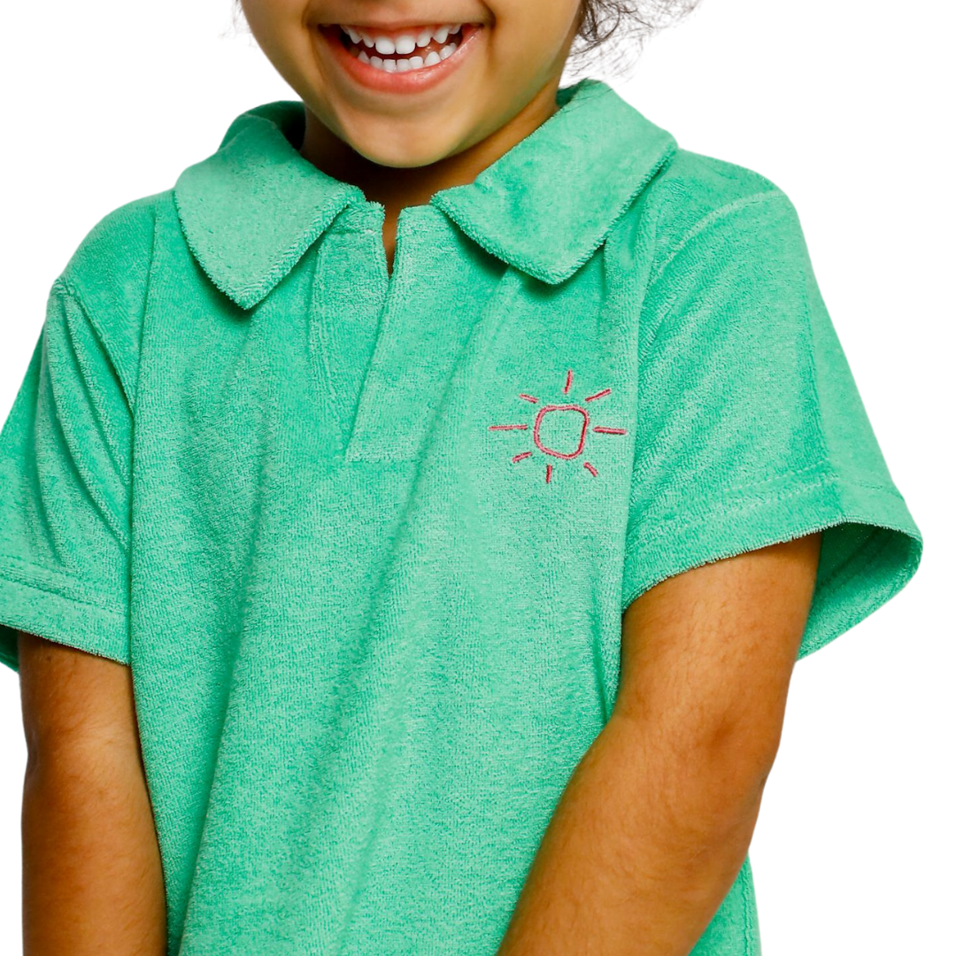 Organic Toweling Cotton Terry Set | Polo Shirt & Shorts