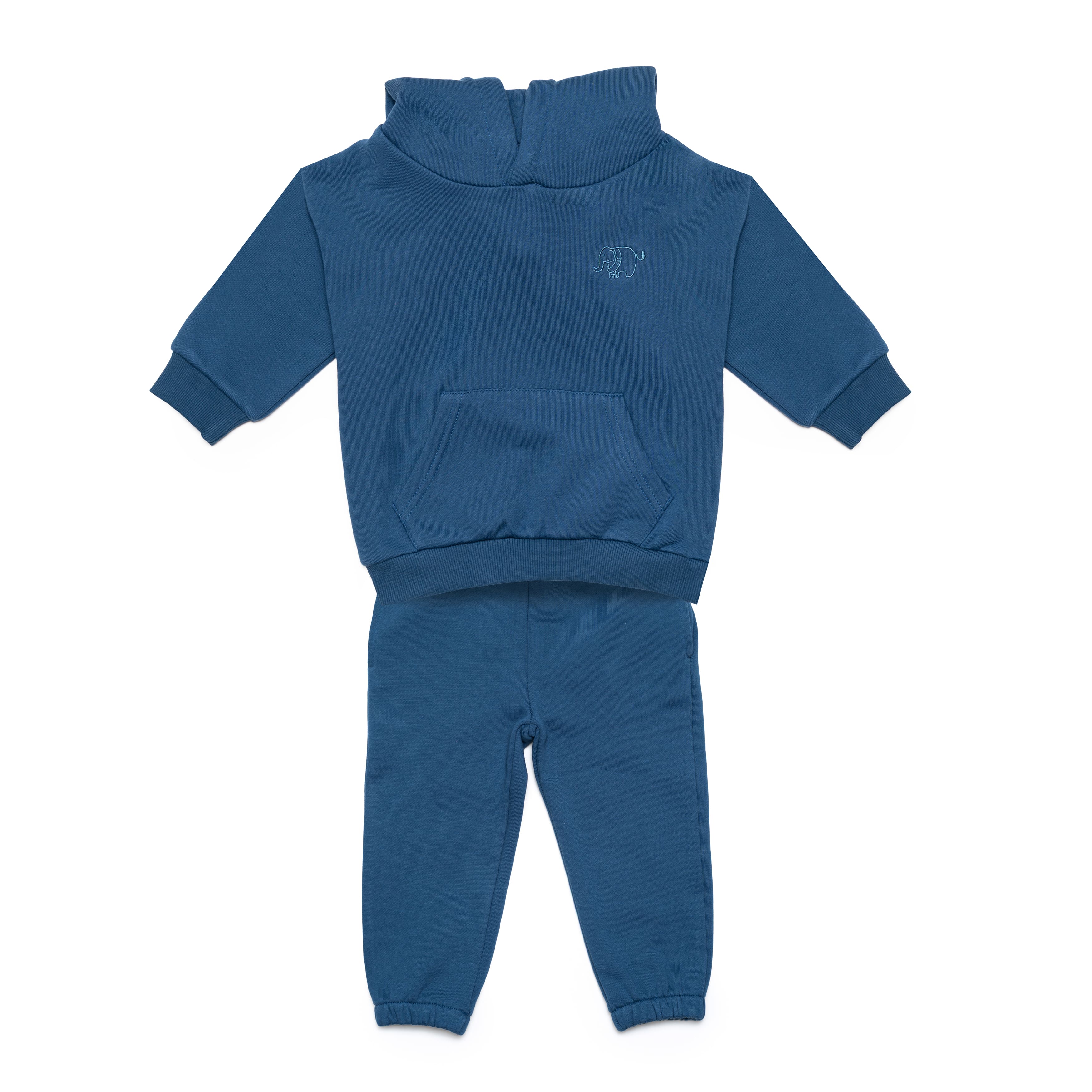 Fleece Organic Cotton Two-Piece Set (Navy)
