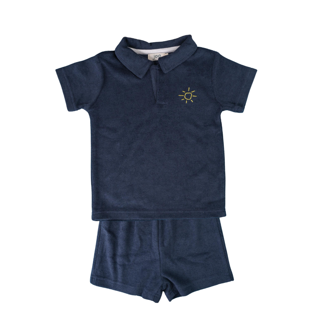 Organic Cotton Terry Set | Polo Shirt & Shorts